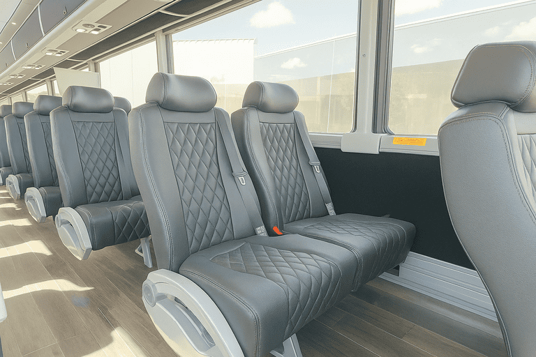 interior of Largo Coach Bus Service charter bus