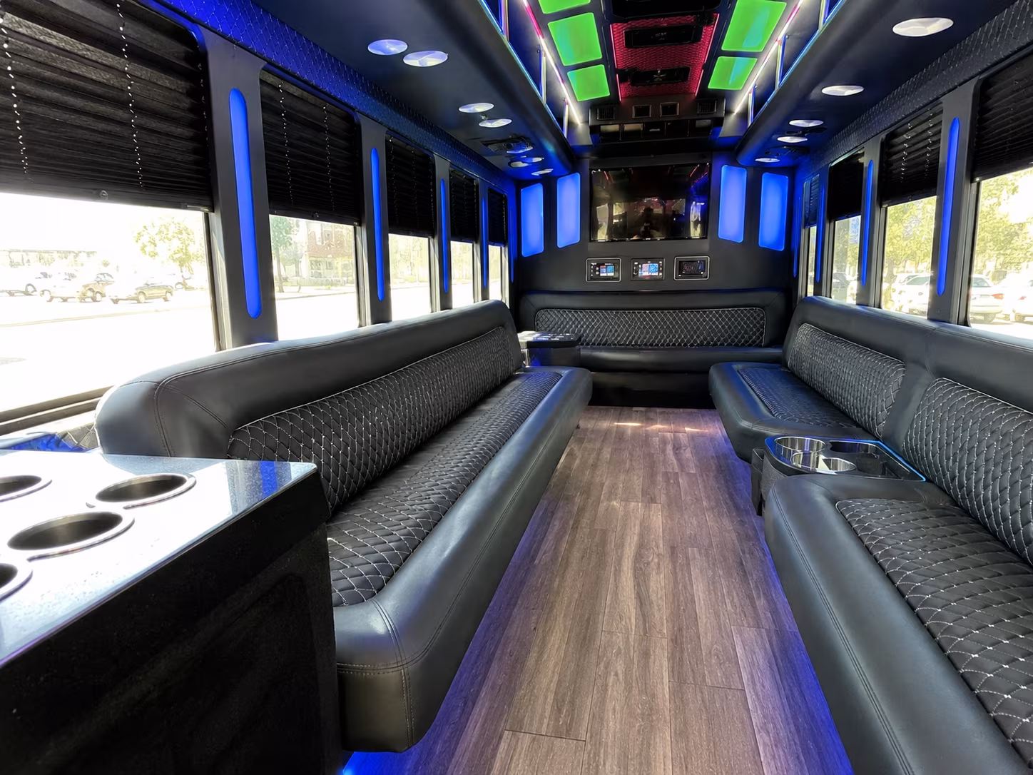 largo 15 passenger party bus inside