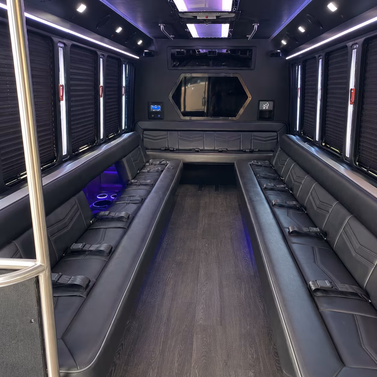 largo 18 passenger party bus interior