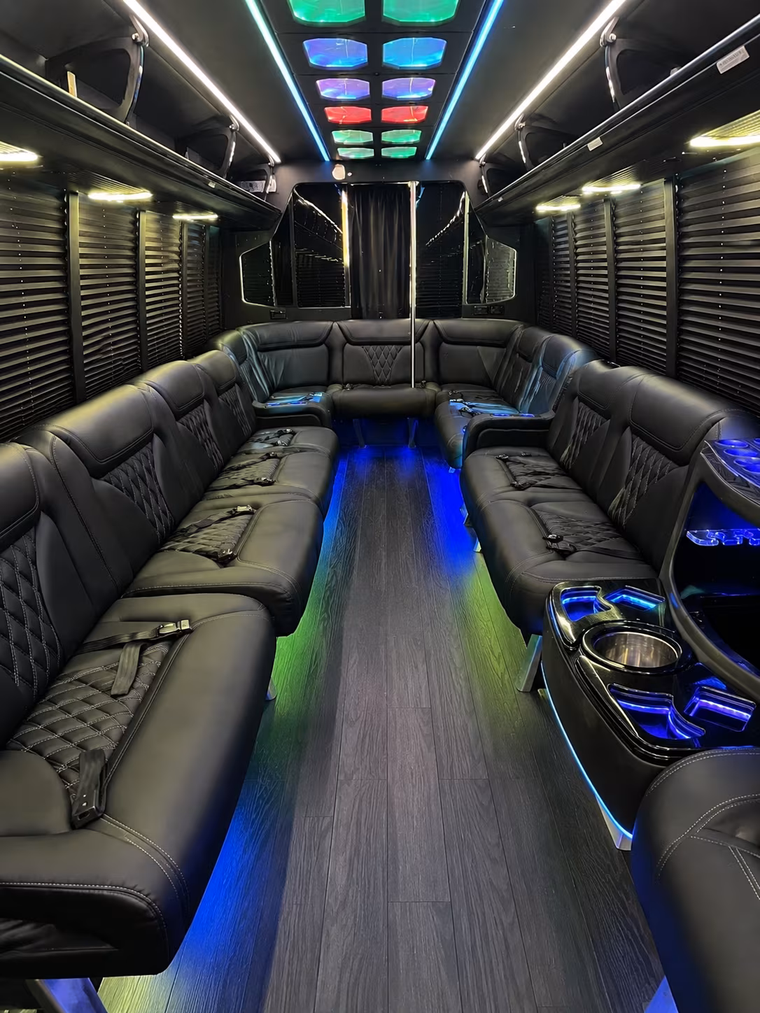 largo 20 passenger party bus interior