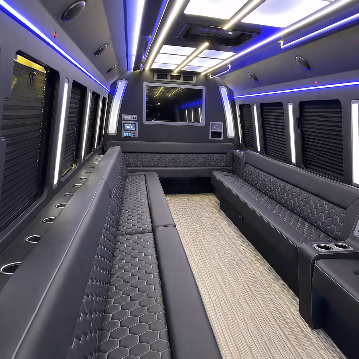 largo 40 passenger party bus inside