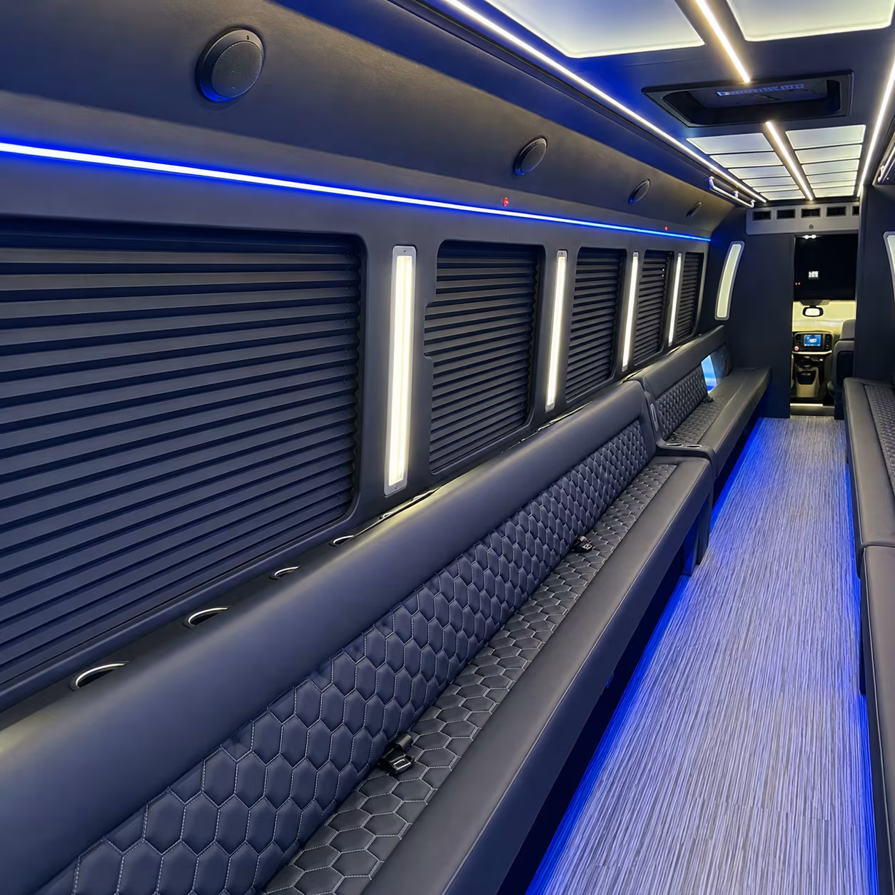largo party bus rental interior