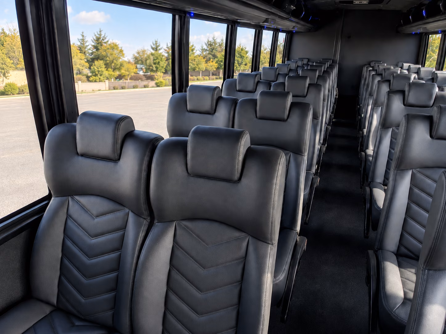 shuttle buses for largo wedding receptions and late night send offs